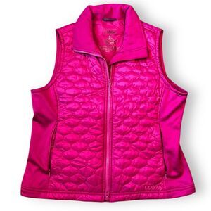 L.L. Bean Womens Thinsulate Puffer Vest Sleeveless Full Zip Outdoor Pink Size M